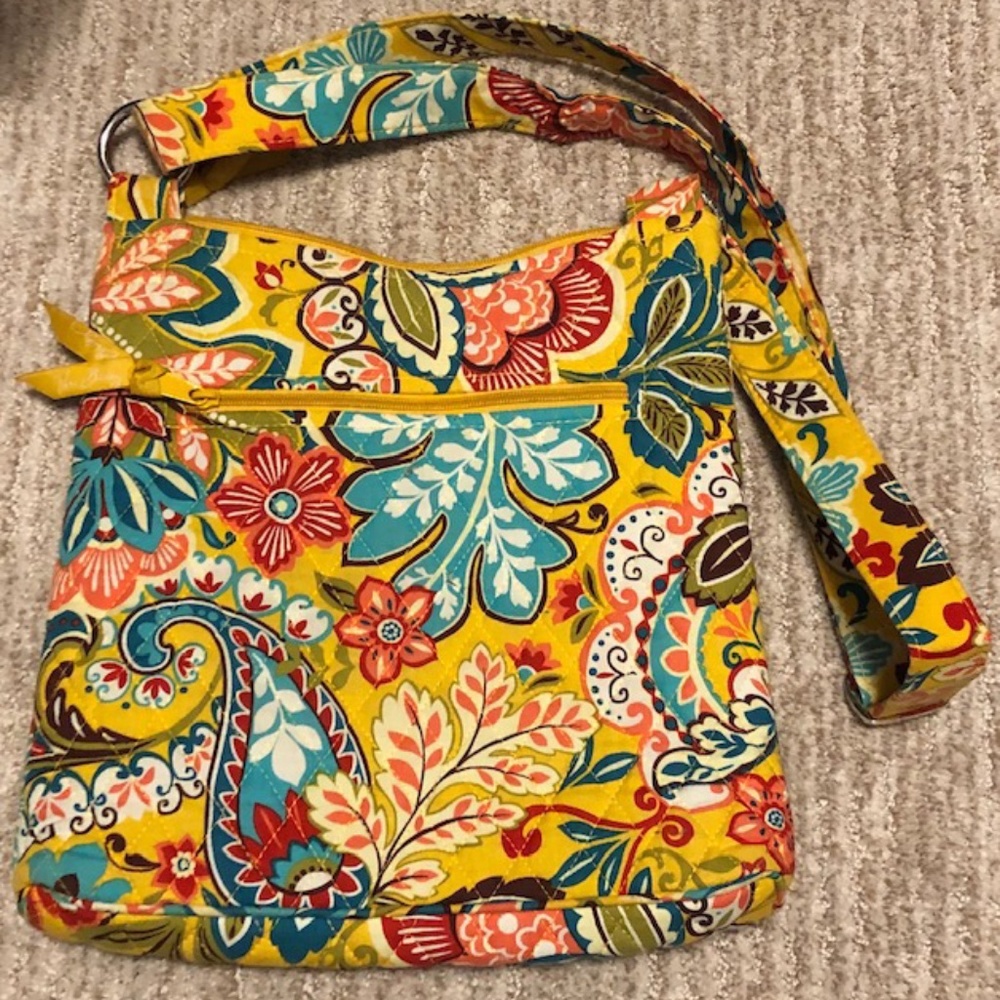 Vera Bradley Floral Yellow Provençal Retired Pattern Hipster Crossbody  Bag